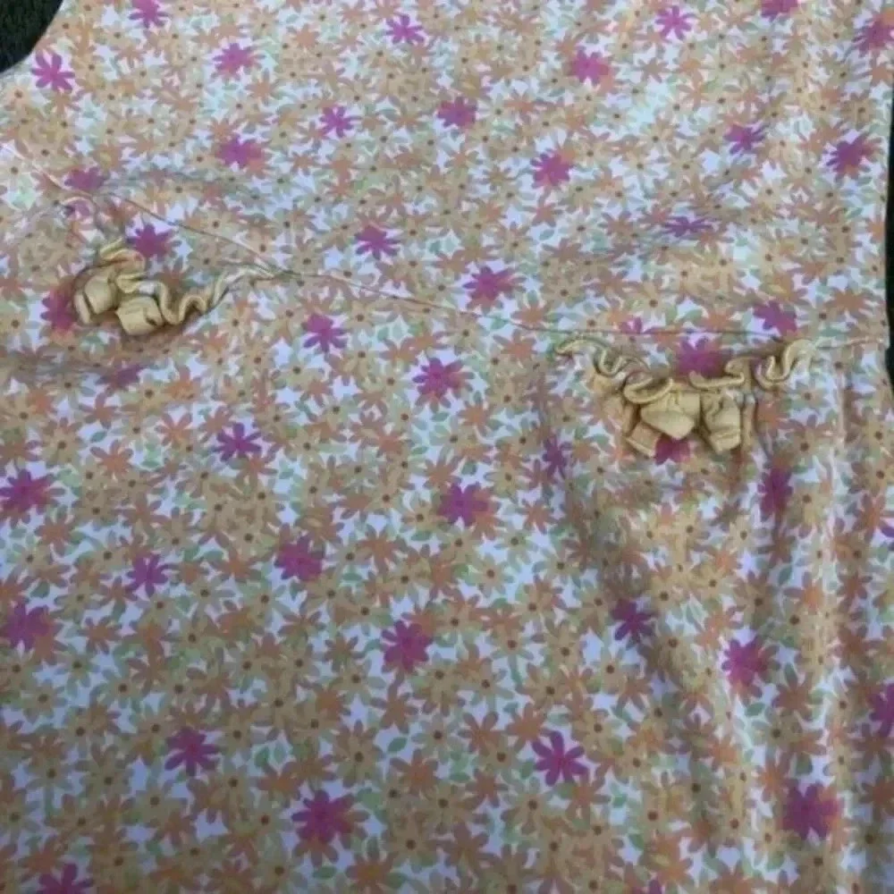 Gymboree Orange Pink Floral Pocket Front Flowy Dress Girls Size 5
